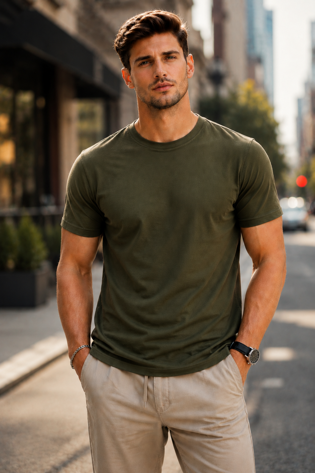 Premium Olive T-Shirt - Regular Fit