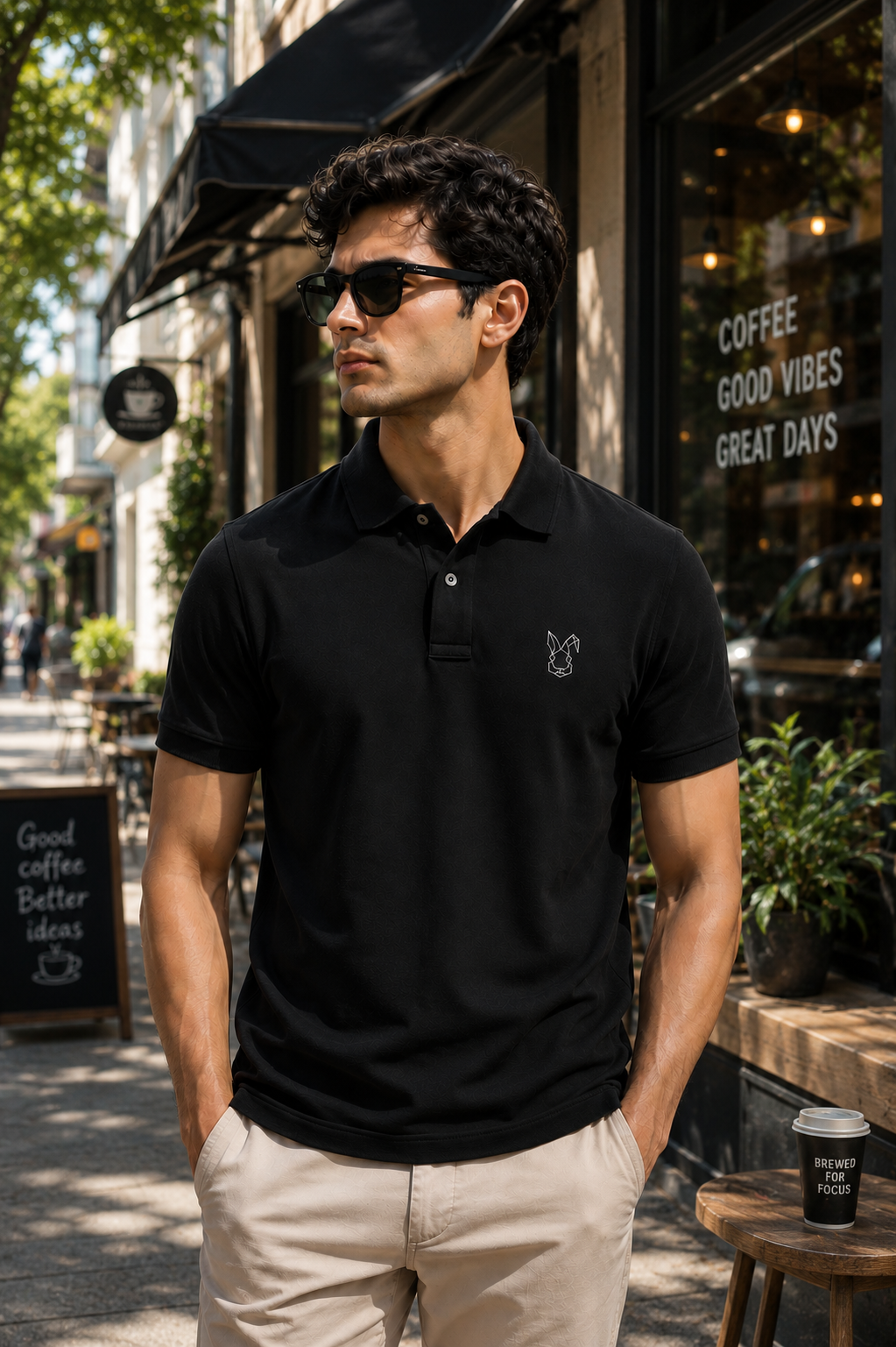 Premium Black Polo T-Shirt