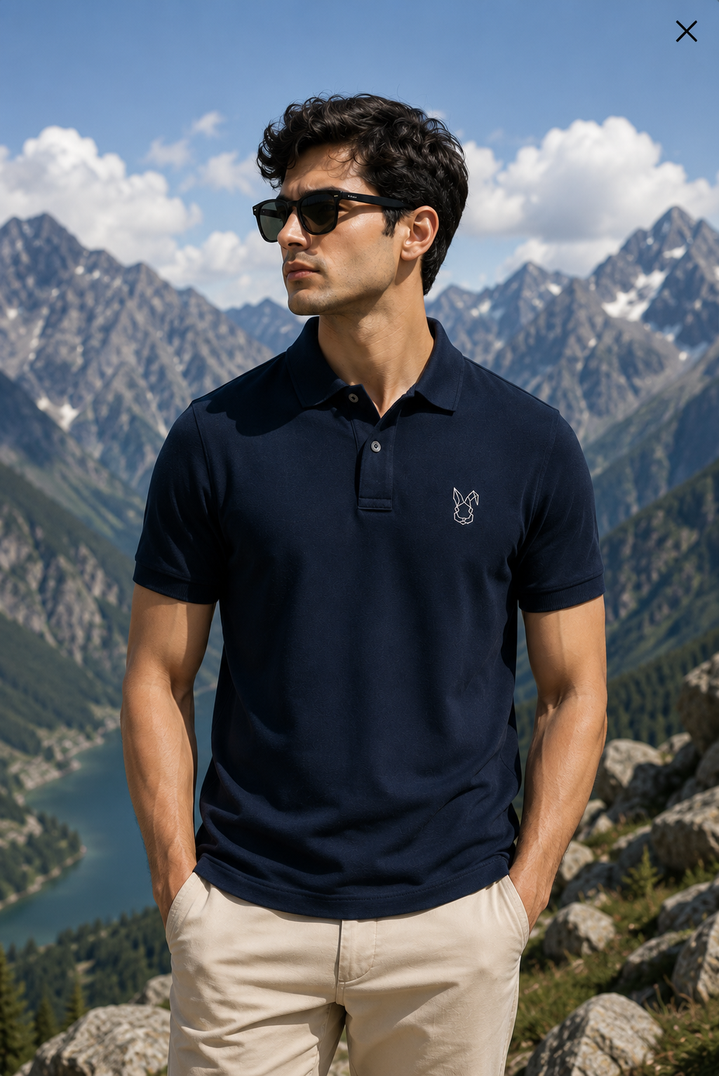 Premium Navy Polo T-Shirt
