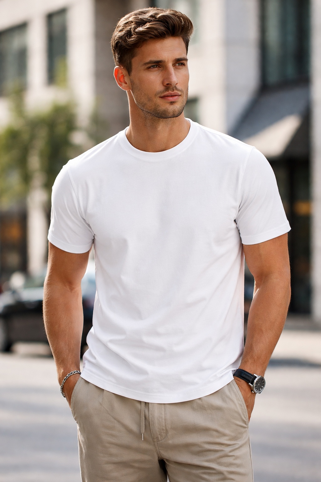 Men's Plain White T-Shirt - Regular